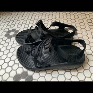 Black Chacos with Toe Strap